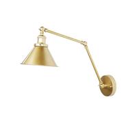 Set di 2 lampade da parete in metallo oro