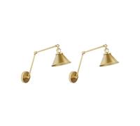 Set di 2 lampade da parete in metallo oro Narva