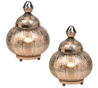 Set Di 2 Lampade Da Tavolo Decorativa Orientale Lampada Da Notte