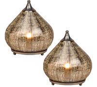 Set Di 2 Lampade Da Tavolo Decorativa Orientale Lampada Da Notte