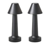 Set di 2 lampade da tavolo in ferro nero Joanes