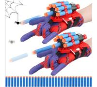Set di 2 Lanciatori di ragnatela con guanto da , giocattoli per sparare ragnatele, regali di Natale e Ognissanti Spider Soft Bullets (5 proiettili + lanciatore),Spider Soft Bullets (5 proiettili + lan