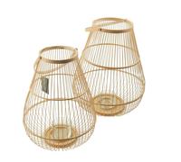 Set di 2 lanterne in bambù LIVORNO