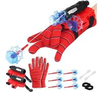 Set di 2 Launcher Glove, Guanti di Spider, Guanti Launcher per Giochi, Spiderm Guanti per Bambino, Spider Web Launcher Toy, Guanti da lanciatore per Bambin
