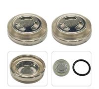 Set di 2 lenti per mirino freno da 18 mm, per guarnizioni a prova di | Design a prova di perdite, include guarnizioni in gomma, chiara vista fluida, struttura in metallo plastica
