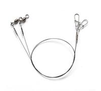 Set di 2 lenze da pesca con gancio DuoLock girevole resistente per pesci predatori (35 cm, 18 kg)