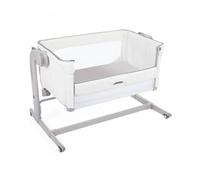 Set di 2 Lenzuola con angoli Baby Next2Me | Adatto per il sistema Chicco Next2Me | Bianco/Grigio | 50x83 cm | Made in Italy