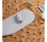Set di 2 lenzuola con angoli in cotone per culla, Scenario Grigio 32 x 72 cm