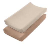 Set di 2 lenzuola in cotone per culla per carrozzina, morbide e confortevoli, per fasciatoio, biancheria da letto essenziale