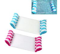Set di 2 letti gonfiabili galleggianti, amache gonfiabili galleggianti, letti gonfiabili, amache gonfiabili per adulti e bambini, adatte per nuotare in spiaggia.