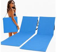 Set di 2 Lettini da Spiaggia Pieghevoli Leggeri Intimo Living, Comodo Tappetino da Spiaggia con Schienale, Lettino da Spiaggia Pieghevole Leggero con Borsa, Poltrona da Pranzo Regolabile per Spiaggia