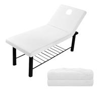 Set di 2 lettini massaggianti per lettino da massaggio, cuscino per lettino da massaggio, rivestimento universale per salone di bellezza SPA Tattoo Hotels 75 x 190 x 10 cm