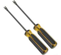 Set di 2 leve di leva in acciaio al cromo vanadio con testa a V angolata a 45° per rimozione di puntine, graffette, chiodi e spilli, strumenti di riparazione per tappezzeria, legno e fai da te