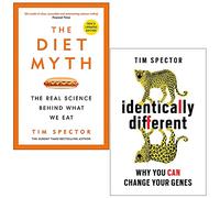Set di 2 libri della collezione del Professor Tim Spector (Il mito della dieta e Identicamente diverso)