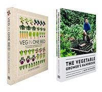 Set di 2 libri della collezione Huw Richards (Veg in One Bed, Manuale del coltivatore di verdure)