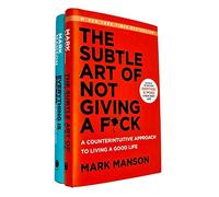 Set di 2 libri della Mark Manson Collection (L'arte sottile di non fregarsene di niente, [Paperback] Tutto è fottuto)