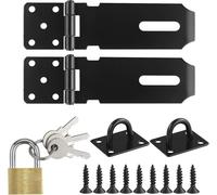 Set Di 2 Lucchetti Hasp, Trappola Di Sicurezza, in Acciaio Inox, Serratura per P