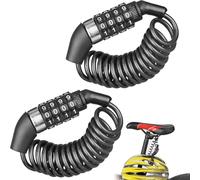 Set di 2 lucchetti per casco, lucchetto per bicicletta, con numeri per moto, con codice numerico per bicicletta Tricycle