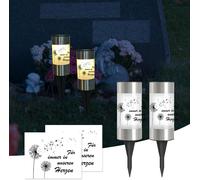 Set Di 2 Luci a Energia Solare Con Picchetto E Dente Di Leone - IP65 Resistente