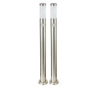 2er Set Acciaio Inox da Pavimento Lampade Esterno Presa Luci Altezza 110 CM [EEK: Non valutato]
