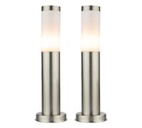 Set di 2 luci da esterno, illuminazione da terra in acciaio inox, lampade con telecomando dimmerabili in un set comprensivo di lampadine LED RGB
