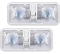 Set di 2 luci LED 12V con interruttore on/off, neutro 4000-4500K, 7W 800lm, illuminazione interna per camper, furgoni, rimorchi, barche