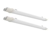 Set di 2 luci LED diffusore Plafoniera Magazzino luce alta baia Illuminazione garage bianco neutro a prova di umidità Quando