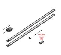 Set di 2 luci LED sottopensile SIRIS nero opaco con rilevatore di movimento