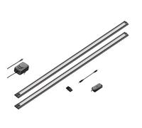 Set di 2 luci LED sottopensile SIRIS nero opaco con touch dimmer piatto 90 cm