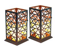 Set di 2 luci solari a sospensione a LED per balcone effetto fuoco lampade da esterno lanterna