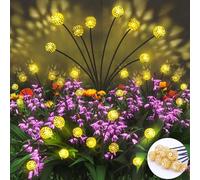 Set di 2 luci solari da giardino per esterni, 8 LED, luci oscillanti, modalità opzionali, luci solari da giardino per esterni, per giardino, cortile, cortile, patio