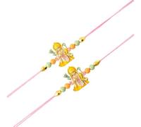 Set di 2 magneti da frigorifero Shree Ram Rakhi per fratello Bhaiya Bhabhi Rakhis per fratello Raksha Bandhan regalo per fratello sorella Rakhi with You are My Hero magnete da frigorifero e Roli Tilak