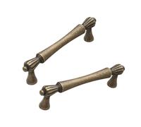 Set di 2 maniglie per cassetti in bronzo giallo stile vintage per personalizzare interni e progetti di rifacimento della casa, maniglie vintage per armadi