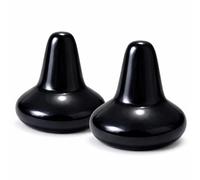 Set di 2 manopole Shiatsu pietra massaggiatori per collo, spalle, schiena e piedi, per impastare massaggi terapeutici a percussione (ossidiana nera)