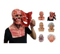 Set di 2 maschere a forma di teschio per Halloween, con cappello a cilindro per adulti, cosplay, feste spaventose, carnevale