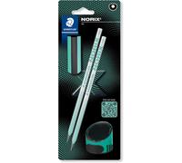 Set Di 2 Matite HB STAEDTLER NORIX, Gomma E Temperamatite 3 Colori Disponibili