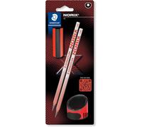 Set Di 2 Matite HB STAEDTLER NORIX, Gomma E Temperamatite 3 Colori Disponibili