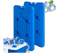 Set di 2 mattonelle refrigeranti piatte da 200 ml, set risparmio di elementi refrigeranti per borsa frigo e portapranzo, salvaspazio, per uso alimentare, riutilizzabile, ideale per campeggio, picnic e