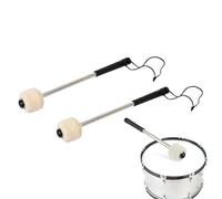 Set di 2 mazze per batteria, con testa in feltro per grancassa, morbide e antiscivolo, per adulti, per esibizioni, concerti, aule, esercitazioni, orchestra, lezioni di musica a scuola