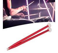 Set di 2 mazzuole per batteria, testa in feltro, manico in legno, antiscivolo, kit di accessori per suonare basso timpani rullanti