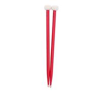 Set di 2 mazzuole per tamburo con testa in feltro e manico in legno antiscivolo, kit di mazzuole in legno d’acero con teste in feltro di lana di alta qualità per grancassa, timpani (Rossa)