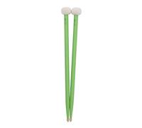 Set di 2 mazzuole per tamburo con testa in feltro e manico in legno antiscivolo, kit di mazzuole in legno d’acero con teste in feltro di lana di alta qualità per grancassa, timpani (Verde)