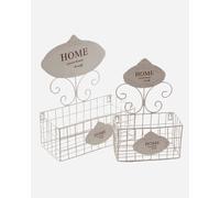 Set di 2 mensole in Metallo Bianco