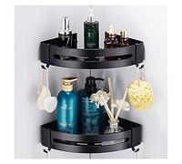 Set di 2 mensole sospese da parete per bagno, cucina, camera da letto, scaffale nero con portasciugamani, elegante mensola per doccia per spazio nizzato