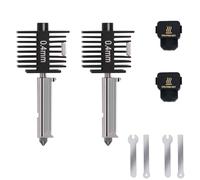 Set di 2 mini aggiornamenti A1 Hotend Kit, 3D Printer Print Head Hot End Heating Block Kit with 0,4 mm Hardened Steel Socks and Silicone socks for Bambu Lab A1/A1 Mini