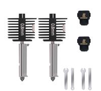 Set di 2 mini aggiornamenti A1 Hotend Kit 3D Printer Print Head Hot End Heating Block Kit with 0.8mm Hardened Steel Nozzle and Silicone socks for Bambu Lab A1/A1 Mini
