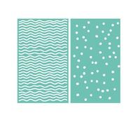 Set di 2 mini cartelle Embossing Summer Craftelier - Texture per Scrapbooking e Artigianato - Compatibile con Sizzix Big Shot, Minty Cut, Mini Evolution, Revolution, 7,6 x 12,6 cm