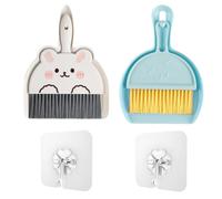 Set di 2 Mini Paletta e Spazzola Pulizia da Tavolo, Set Paletta Scopas, Scopetta PiccolaScopa con Palettas Spazzatura, Portatile Scopa e Palettas per Pulizia di Casa Ufficio, Tavolo, Divano, Auto