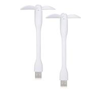 Set di 2 mini ventole USB portatili Plug and Play, design staccabile e regolabile, compatibile con qualsiasi porta USB come power bank