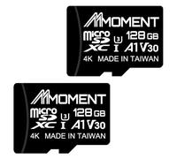 [Set di 2] MMOMENT 128GB MicroSDXC Card U3/A1 / V30 / Adattatore SD incluso (fino a 100MB/s)